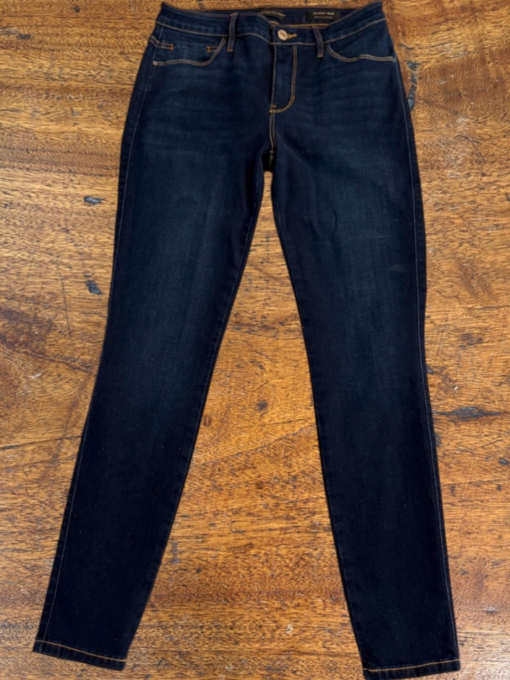 GUESS Sexy Curve Skinny Mid-Rise Jeans – Dark Wash – Women's Size 28 EUC